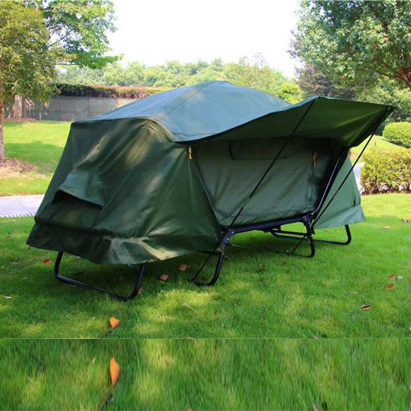 Folding  Waterproof   Portable Off The Ground 2 person Outdoor Camping Sleeping  With Bed  Elevated  Cot Tent