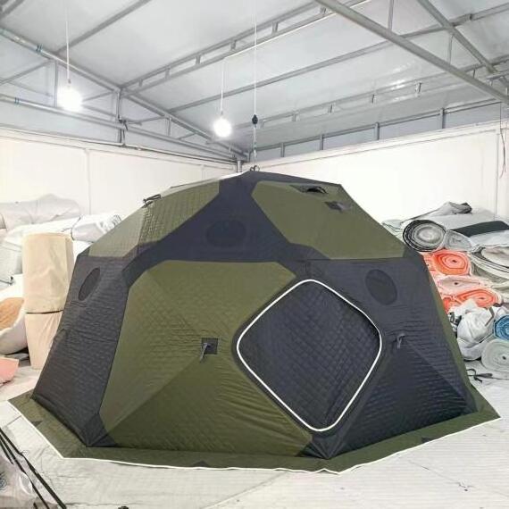 Octagon dome camping 6-8 person features advanced technology pop up multi functions sauna and cold ice snow proof fishing tent