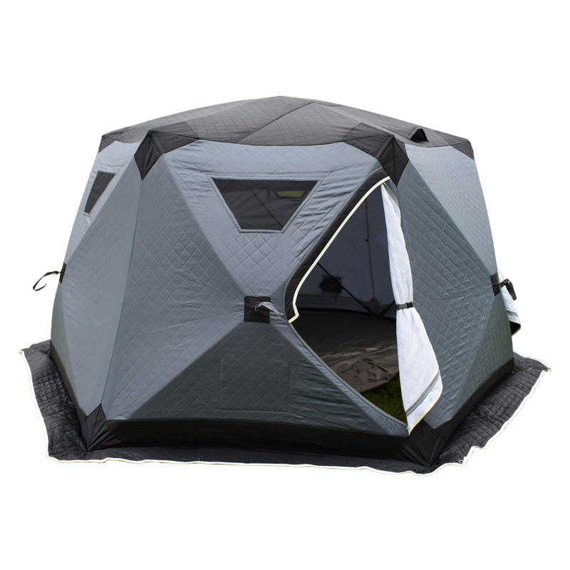 Extra large pop up  5-8 Person  6-p insulated cold proof and special off ground Ice fishing tent