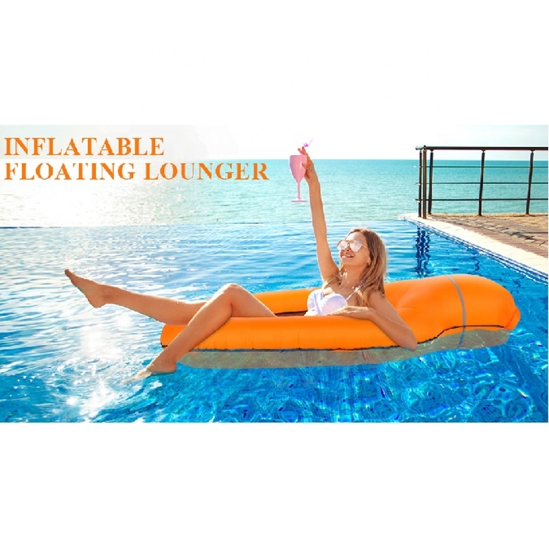 inflatable floating lounger aqua luxury water lounger inflatable pool float beach bed camping chair air sofa for pool waterproof