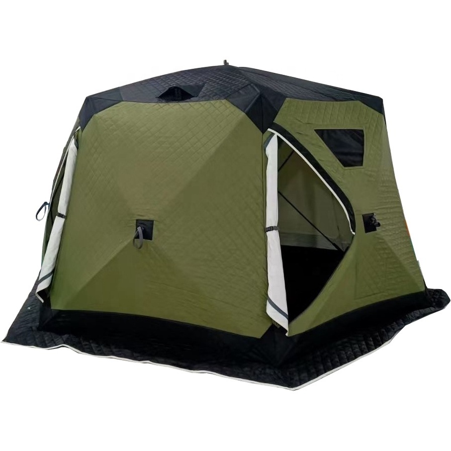 Portable Insulated Ice Fishing Shelter Thermal Ice Fishing Shanty Tent with Insulated Layer Perfect for Ice Fishing