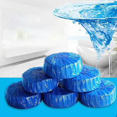 Hot Selling Blue Bubble Bleach Block Solid Automatic Toilet Deodorant Descaling Cleaner For Home