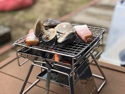 Campingmoon Outdoor Camping Bbq Charcoal Grill Vertical Adjustable Bbq Grill Machine Foldable Portable Stainless steel Bbq Grill