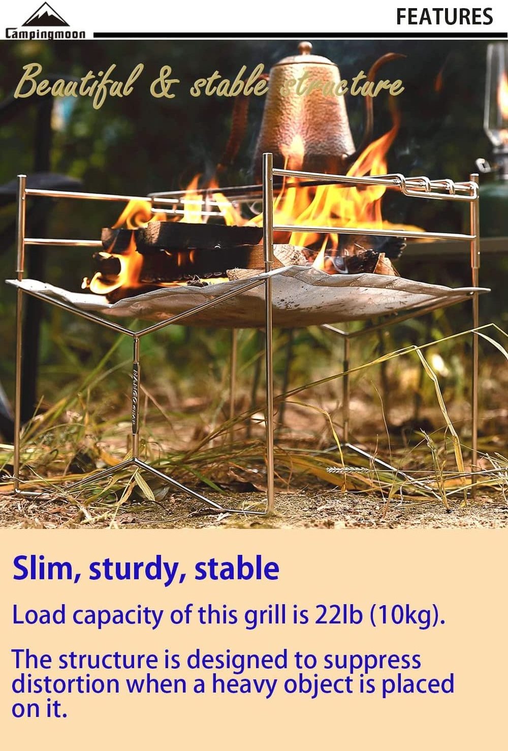 33.5*28*3.5cm Solo-202 Stainless Steel Fireplaces Bonfire Campfire Pit Camping Foldable Outdoor Mesh Fire Pit