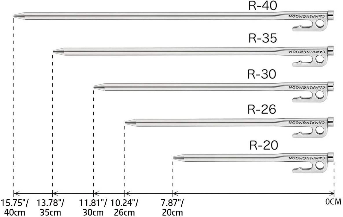 High strength Camping Accessories Kits Outdoor Tent Nails Stainless Steel Outdoor Camping Hiking Tent Peg