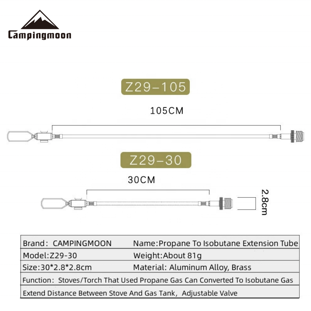 Camping Propane To Isobutane Extension Tube Portable Gas Stove Threaded Tank Connection Lines Outdoor Cooking Gas Extension Cord