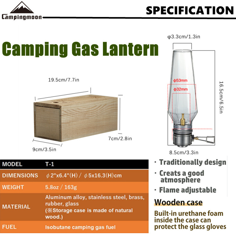 16.5*5.3CM Portable Tourist Outdoor Camping Hiking Sports Tent Light Lantern Camping Gas Lamp