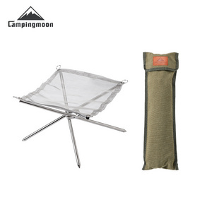 Portable  Bonfire Campfire Pit Camping Wood Stove Stand Frame Fire Rack Stainless Steel Foldable Mesh outdoor camping fire pit