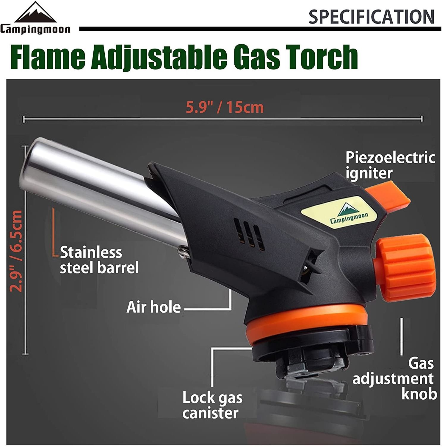 New Product Butane Jet Flame Gas Torch Camping Bbq Lighter Culinary Flame Gun Wild Camp Torch BBQ Butane Torch