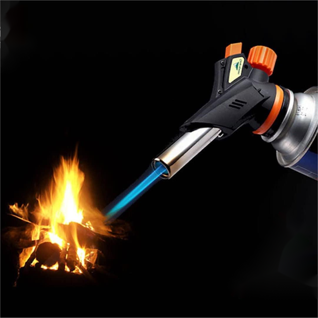 Outdoor Camping Flame Thrower Gun Cooking Flame Gun Torch Multifunctional Electronic Gas Torch Flame Gun