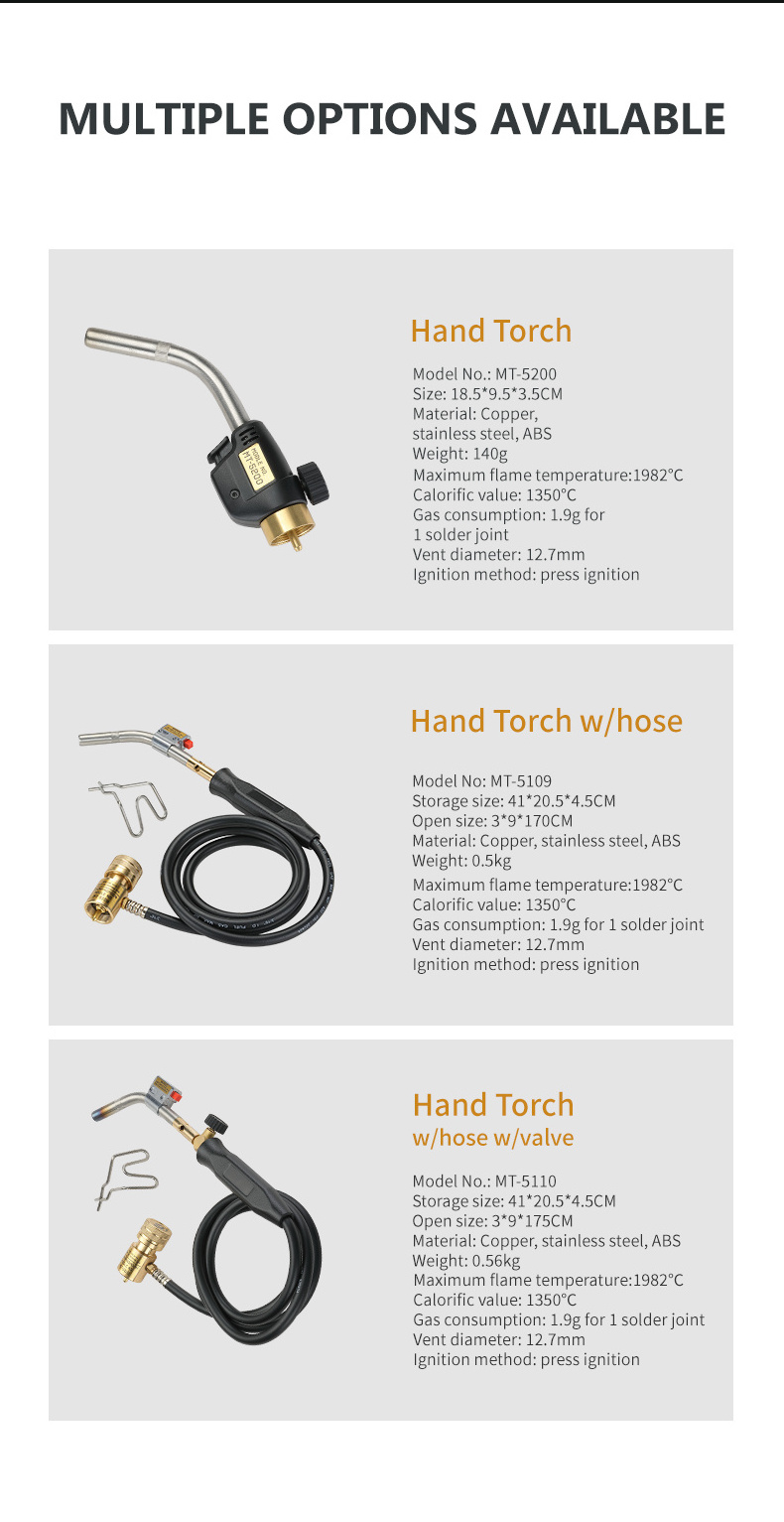 Campingmoon muti-functional powerful propane butane gas lighter torch flame gun portable metal welding laser gun