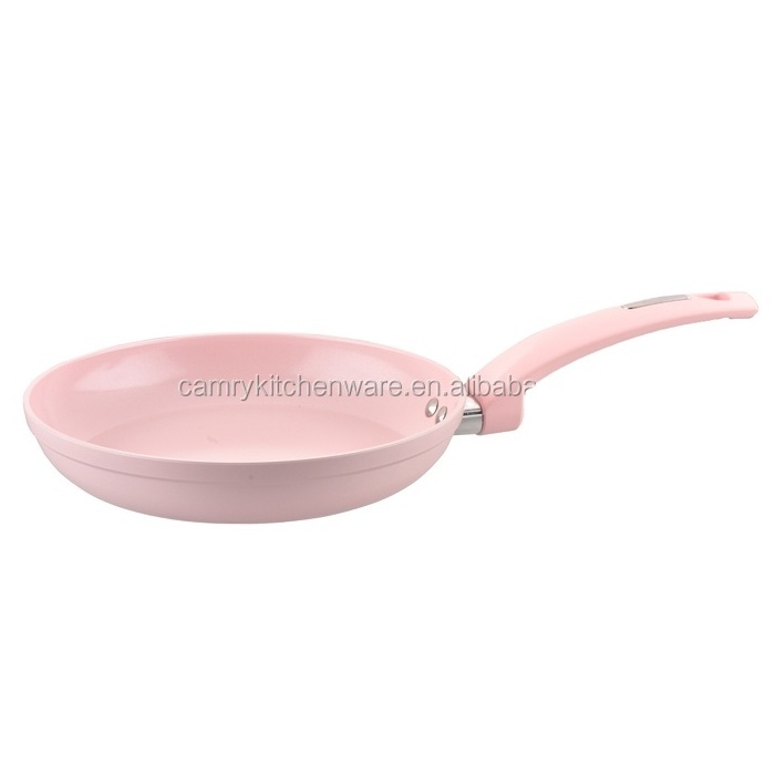 Forged Aluminum Pink Ceramic Coating Fry Pan