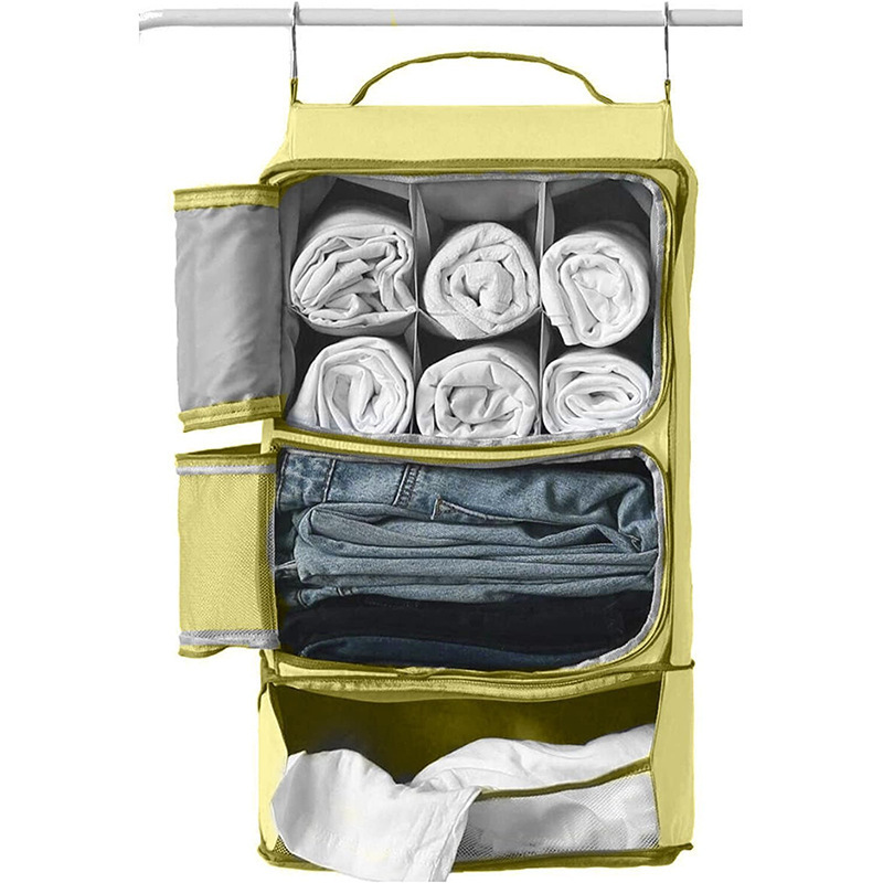 Hanging Portable Luggage Suitcase Closet Shelving Organizer hanging packing cube for Travel Camper