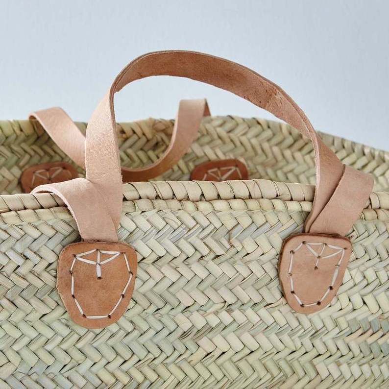 french market straw basket Summer Straw Woven Bag Custom Shoulder bag Women Straw Basket Beach Bags Flowers Handbags