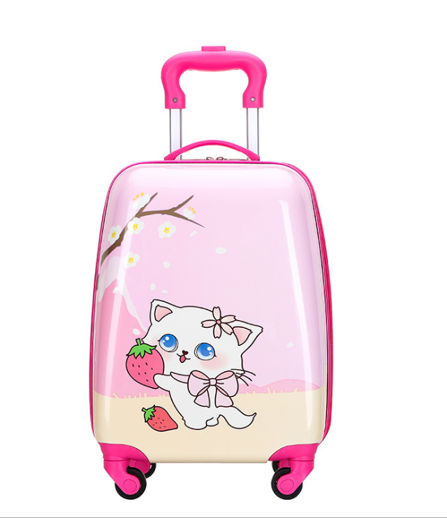 kids travel suitcase with wheels Cartoon anime rolling luggage carry ons cabin trolley luggage bag children car suitcase panda