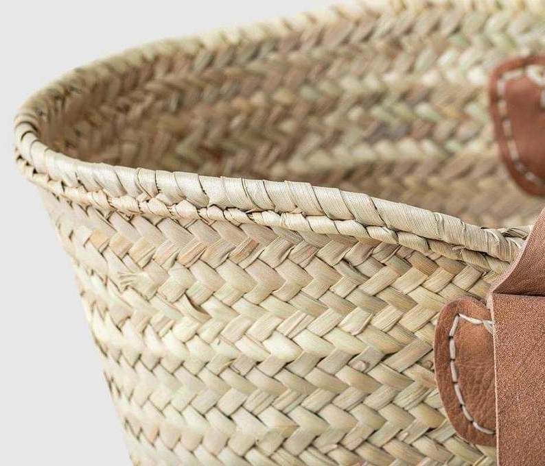 french market straw basket Summer Straw Woven Bag Custom Shoulder bag Women Straw Basket Beach Bags Flowers Handbags