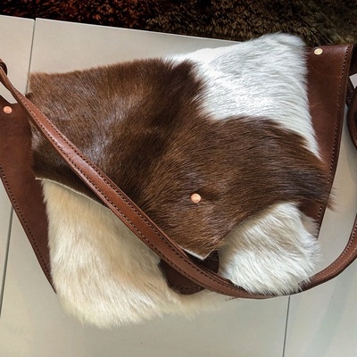 Cowhide fur purse online