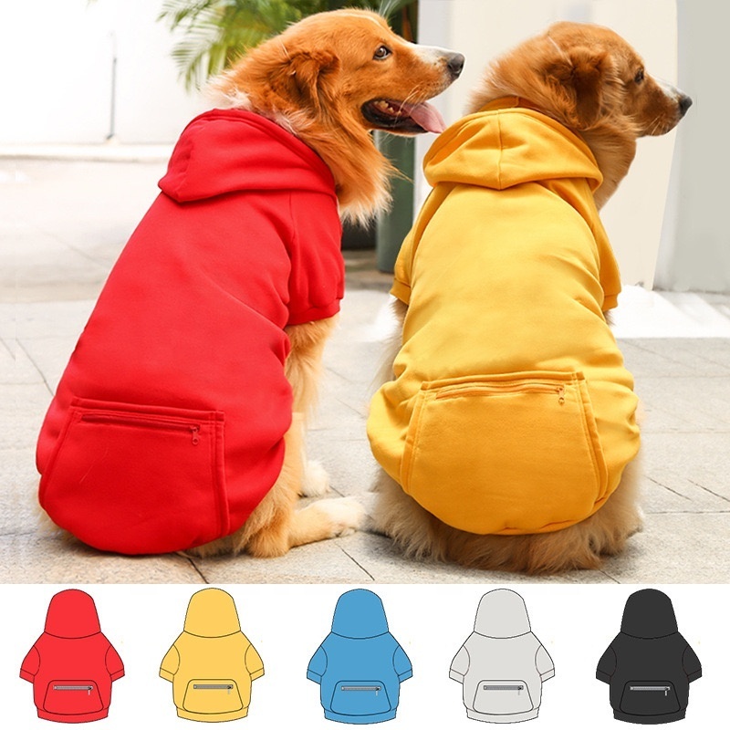 Pet Winter Clothes dog hoodie with zipper Checkered zipper fashion pocket dog winter hoodie designer hoodie for dogs