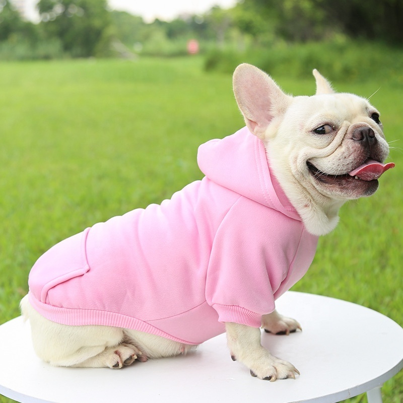 Manufacturer Winter Dog Hoodie Sweatshirts with Pockets Warm Dog Clothes for Small Dogs Coat Clothing Puppy Cat