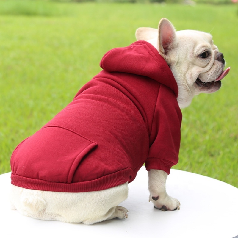 Manufacturer Winter Dog Hoodie Sweatshirts with Pockets Warm Dog Clothes for Small Dogs Coat Clothing Puppy Cat