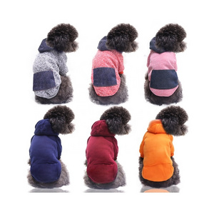 Manufacturer Winter Dog Hoodie Sweatshirts with Pockets Warm Dog Clothes for Small Dogs Coat Clothing Puppy Cat