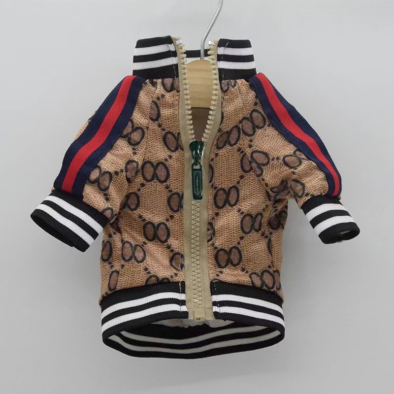 Classics fashion brand luxury Printed French Bulldog clothes spring and autumn small dog pet clothes