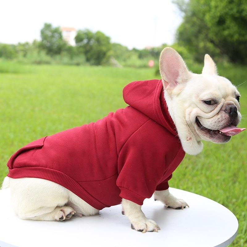 Manufacturer Winter Dog Hoodie Sweatshirts with Pockets Warm Dog Clothes for Small Dogs Coat Clothing Puppy Cat