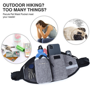 Outdoor Travel Hiking Pet Dog Treat Pouch with Poop Bag Dispenser Fanny Pack Pet Accessories