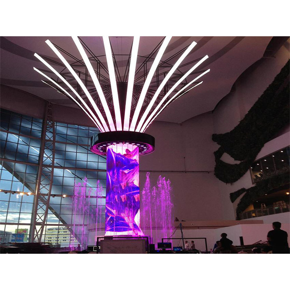 4K Indoor Flexible Cylindrical Led Single Sign Display Column Custom Expo Curved Advertising Screen For Pillar Circular Ledwall