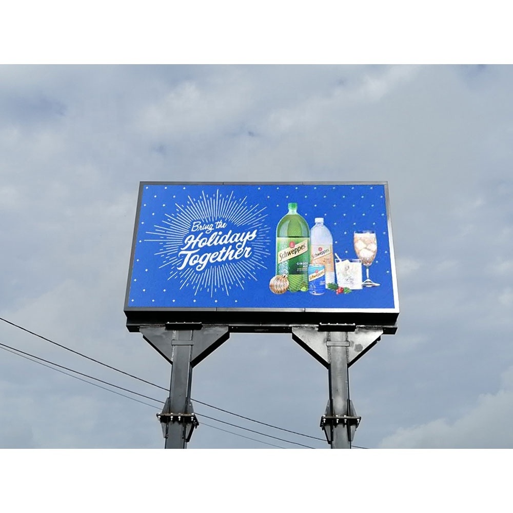 Highway Billboard Led Display With Controller Digital Signage Outdoor Advertising Equipment On A Pole Screen For Car Parking