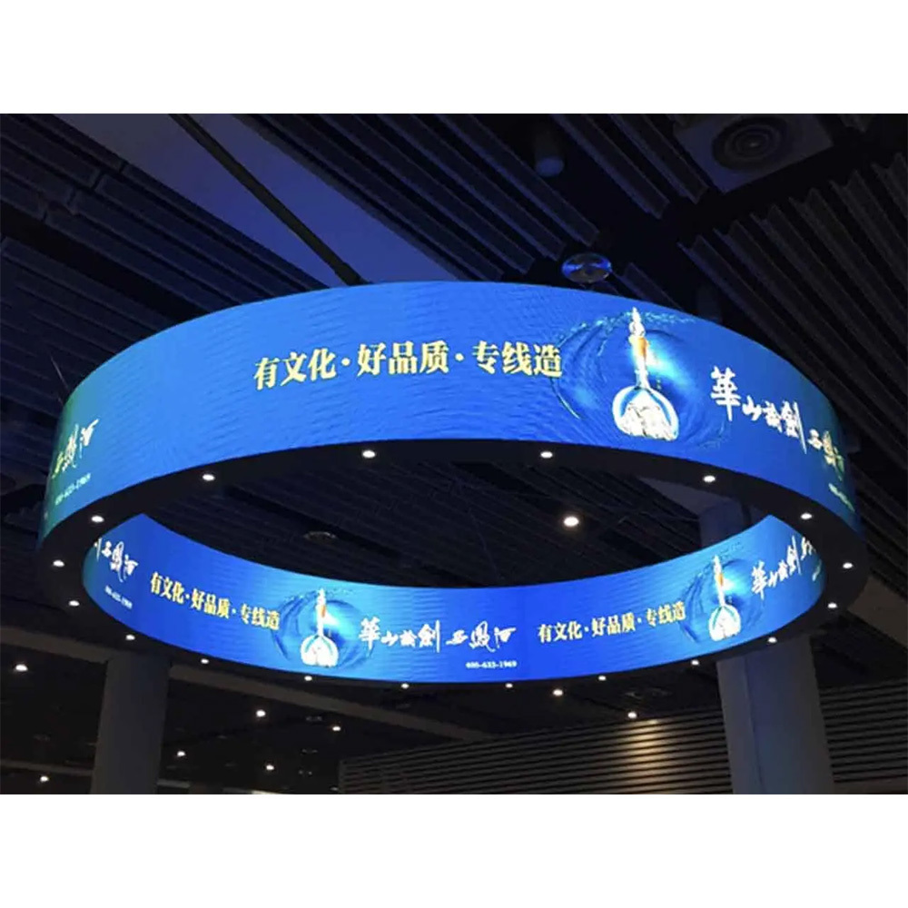 Newsroom Circular Curved Led Display Indoor Flexible Exhibition Trade Show Screen Cylindrical Column Circle Video Wall