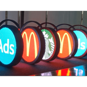 P2 P4 Indoor Outdoor Full Color Custom Circular Logo Led Signboard Store Circle Round Logo Led Digital Sign Display