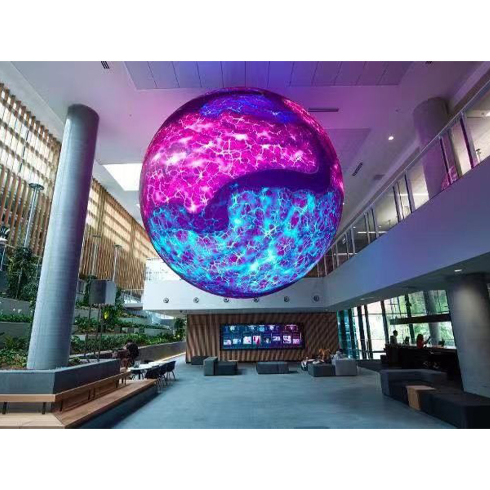 Indoor 360 Degree Flexible Sphere Led Display For Hotel Store Event 1M Digital Pixel 3D Led Ball Led Globes Sphere Screen