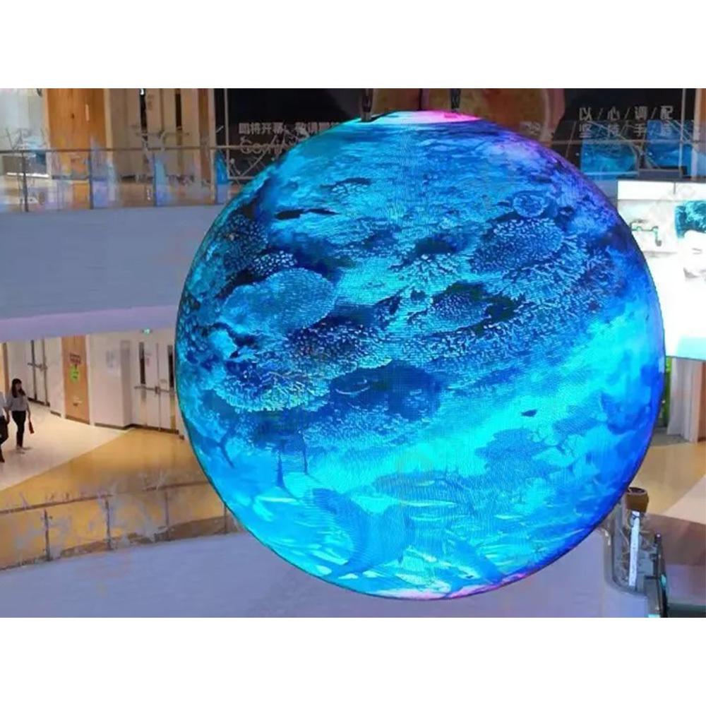 Indoor 360 Degree Flexible Sphere Led Display For Hotel Store Event 1M Digital Pixel 3D Led Ball Led Globes Sphere Screen