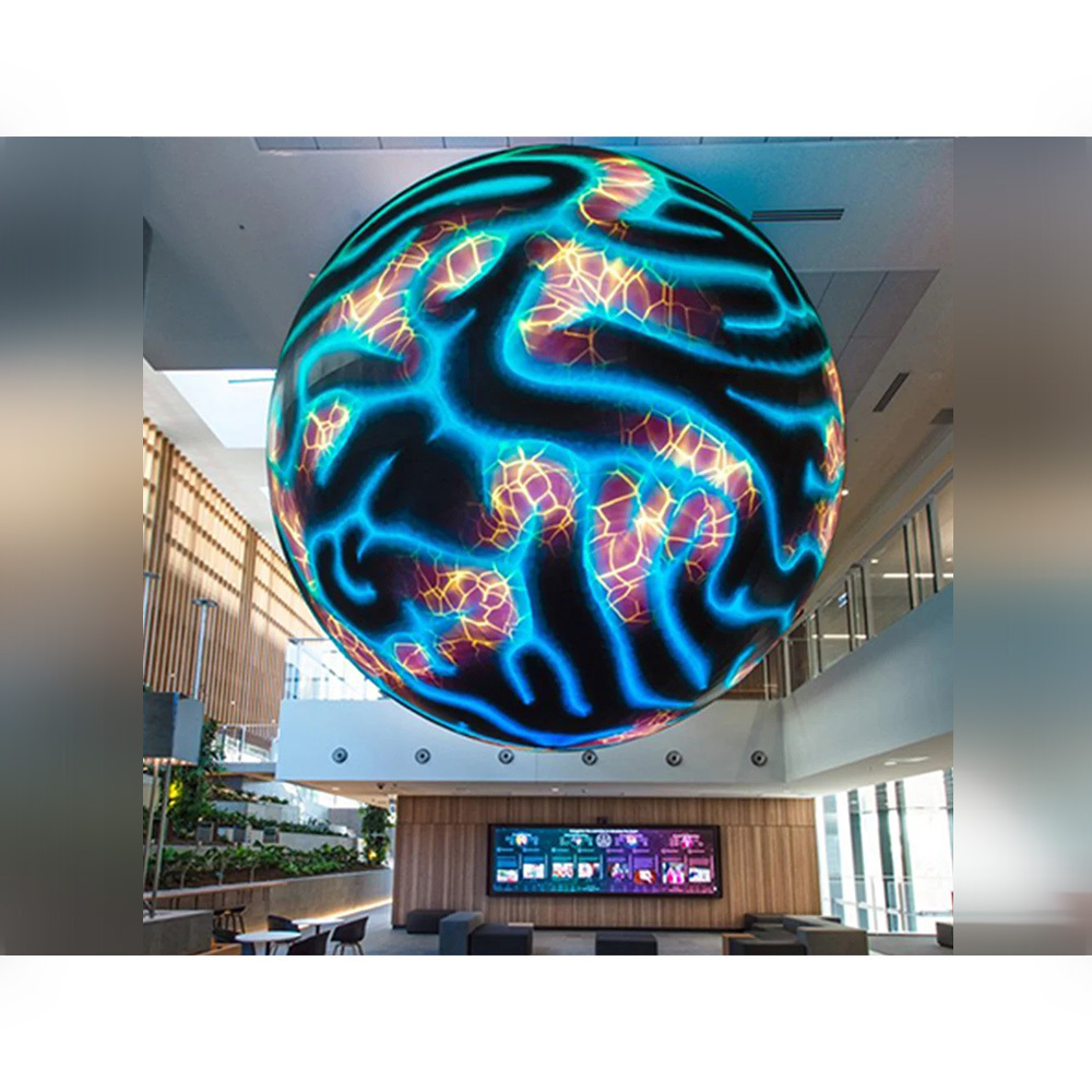 Indoor 360 Degree Flexible Sphere Led Display For Hotel Store Event 1M Digital Pixel 3D Led Ball Led Globes Sphere Screen