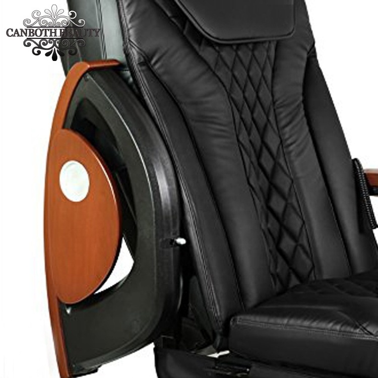 Black Luxury Nail Salon Pedicure Chairs Foot Spa Massage Chairs