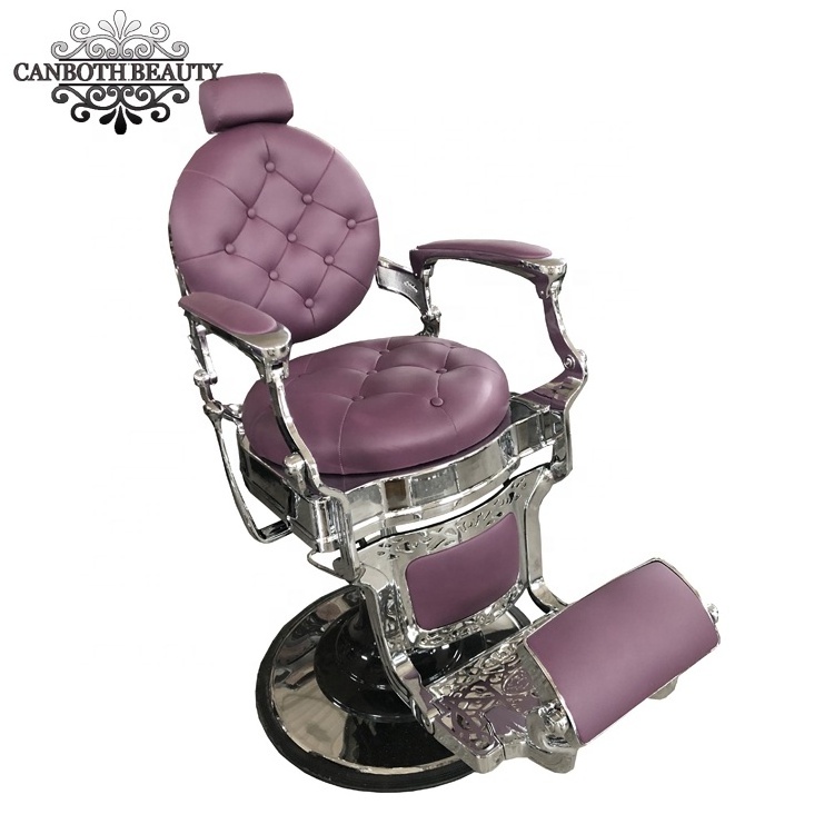 Latest Design Purple Barber Chairs Vintage Chair For Hair Salon