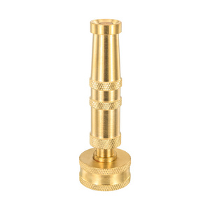 Adjustable Twist Hose Nozzle, 4" Heavy-Duty Brass Hose Nozzle