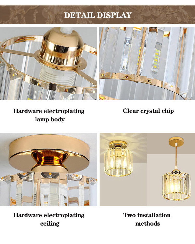 Factory Supply hotel living room bedroom nordic luxury modern crystal chandelier modern led pendant light