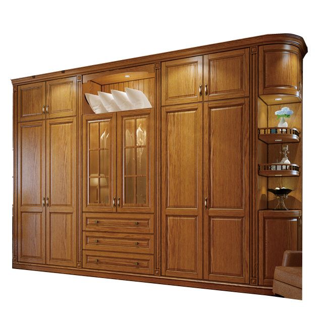 20 Years OEM,Foshan Furniture,Bedroom Solid Wood Wardrobe Open Design Wooden Door Designs Combination Cloest Wardrobes