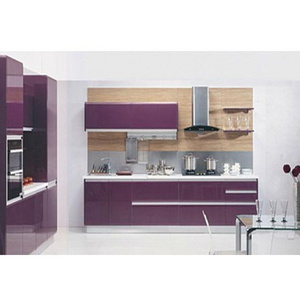 Classic Style Kitchen Cabinet with Granite Center Island,purple lacquer kitchen cabinets