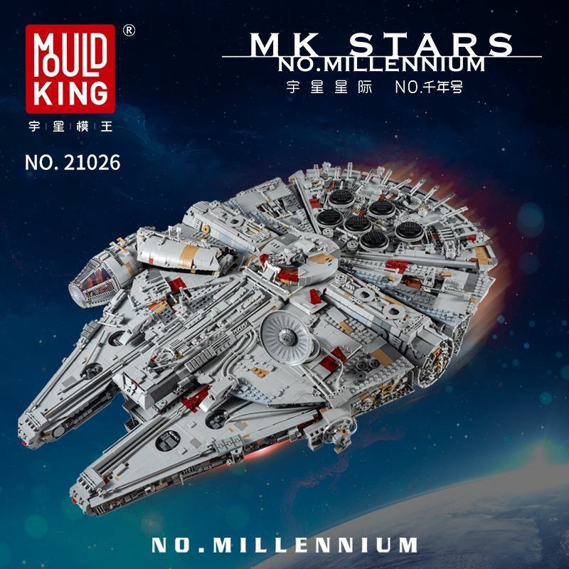 Mould King 21026 Star Plan Destroyer MOC Millennium Falcon Collection Toys Building Blocks Kids Christmas