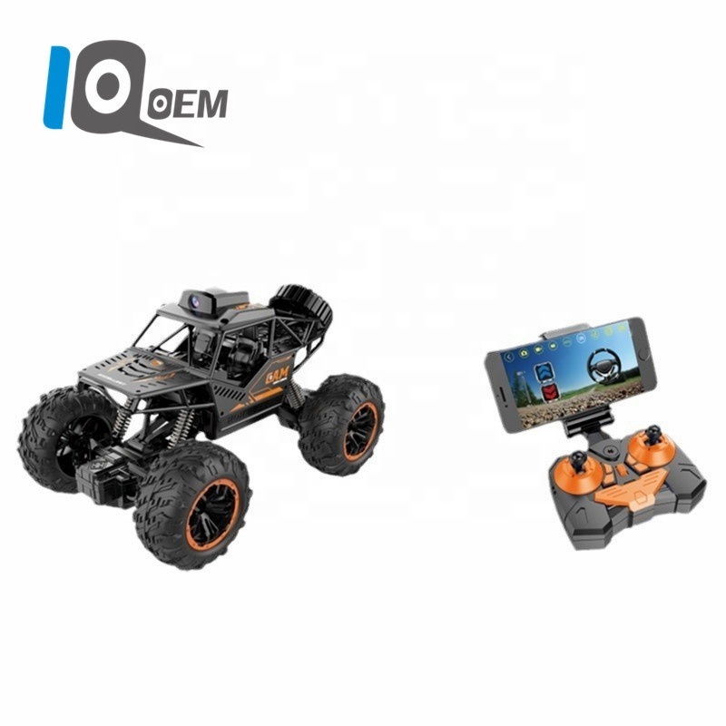 IQOEM 1:18 WIFI camera alloy climbing car Alloy Rc Car Machine On Stunt with HD 720P WIFI Camera cats Remote control car toy