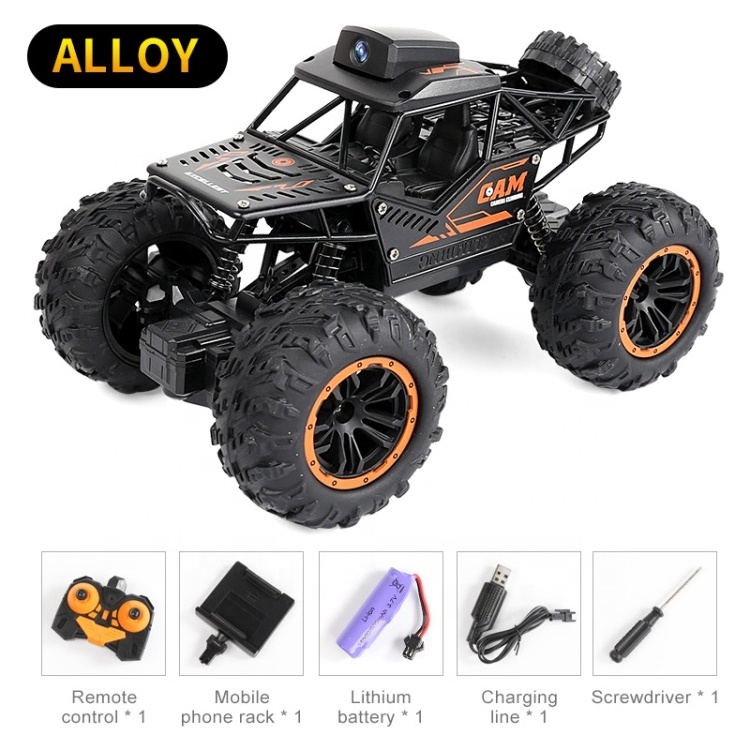 IQOEM 1:18 WIFI camera alloy climbing car Alloy Rc Car Machine On Stunt with HD 720P WIFI Camera cats Remote control car toy