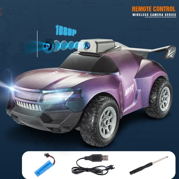 IQOEM Alloy Rc Car With HD 720P WIFI Camera Machine On Stunt 1:18 2.4G Climbing For Kids Play with cats Remote control car toy