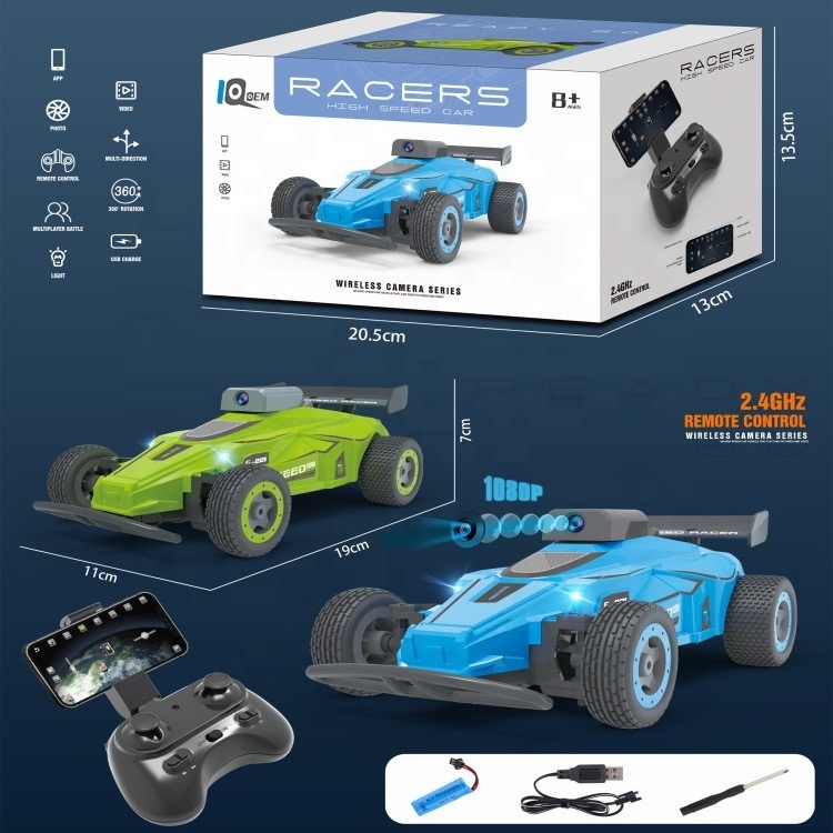 IQOEM Alloy Rc Car With HD 720P WIFI Camera Machine On Stunt 1:18 2.4G Climbing For Kids Play with cats Remote control car toy