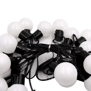 5m 20 lights String Lights 100 Edison Style Globe Bulbs Black Wire connectable Outdoor led Light String