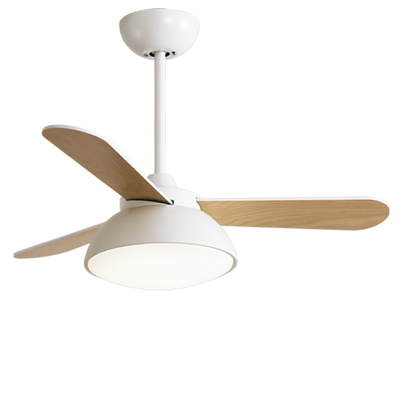 Remote Control DC Motor Morden Indoor Decoration 3 Leaf Plywood 52inch 24W Led Ceiling Fan With Light