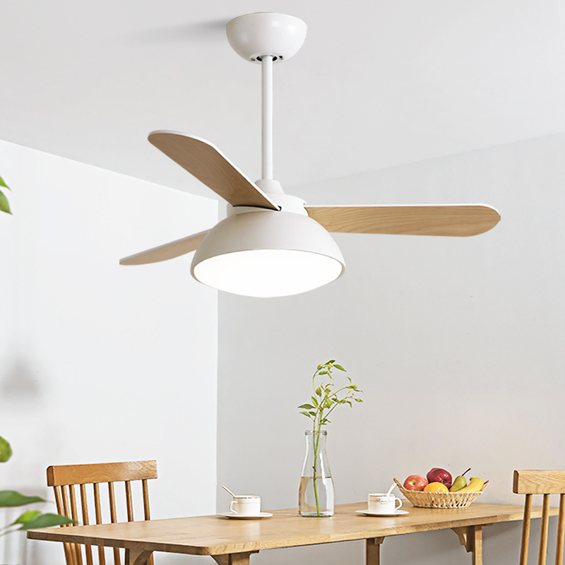 Remote Control DC Motor Morden Indoor Decoration 3 Leaf Plywood 52inch 24W Led Ceiling Fan With Light