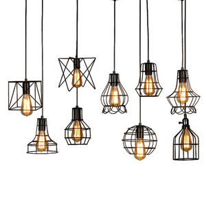 Industrial Metal Cage Pendant Lights Farmhouse Pendant Lighting for Kitchen Dining Room Pendant Lighting Fixtures